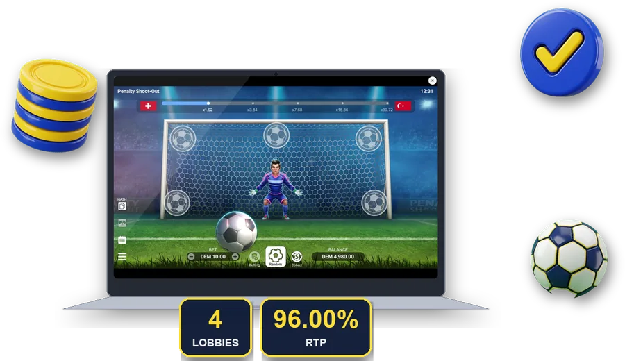 Penalty Shoot-Out en pantalla con las cifras clave de esta sección