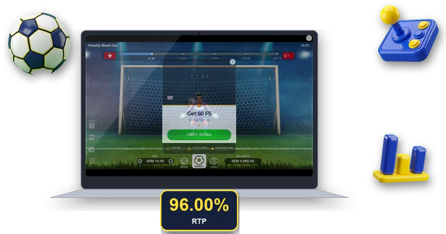 Penalty Shoot-Out en pantalla con las cifras clave de esta sección