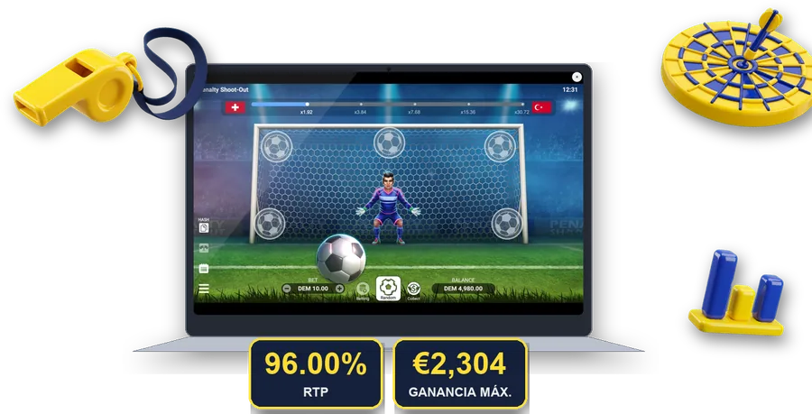 Penalty Shoot-Out en pantalla con las cifras clave de esta sección