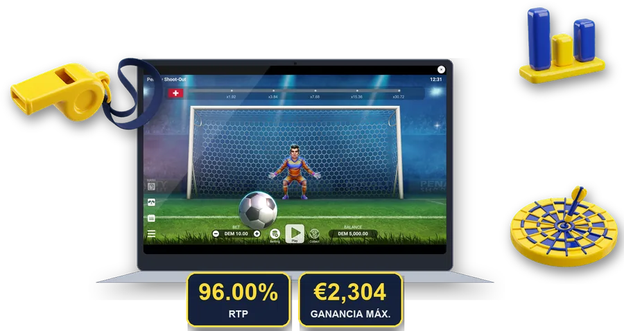 Penalty Shoot-Out en pantalla con las cifras clave de esta sección