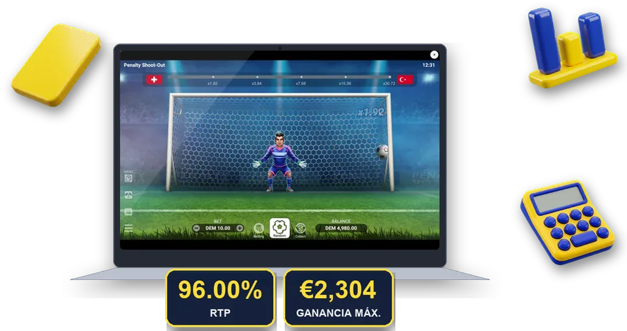 Penalty Shoot-Out en pantalla con las cifras clave de esta sección