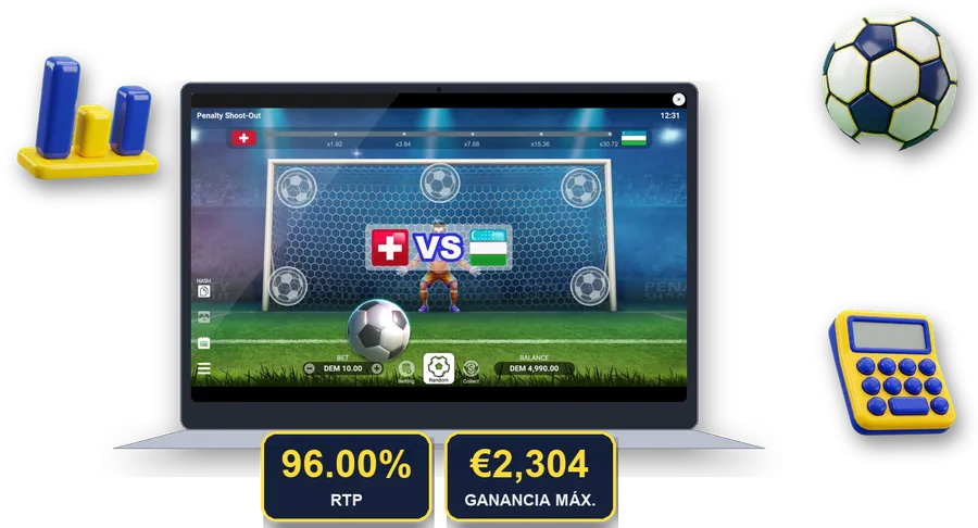 Penalty Shoot-Out en pantalla con las cifras clave de esta sección